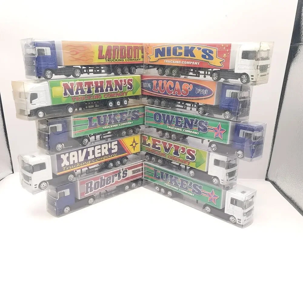 Swibco Trucking Company Toy Semi Truck Set of 10 New in package Green Orange